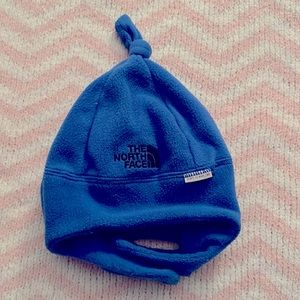 BABY- Fleece blue Velcro hat